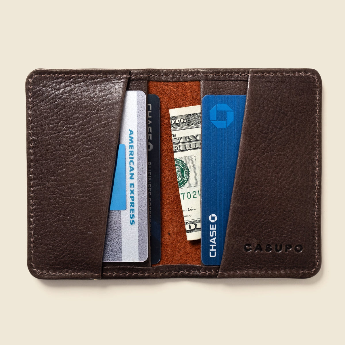 Compact Bifold with RFID Protection - Brown